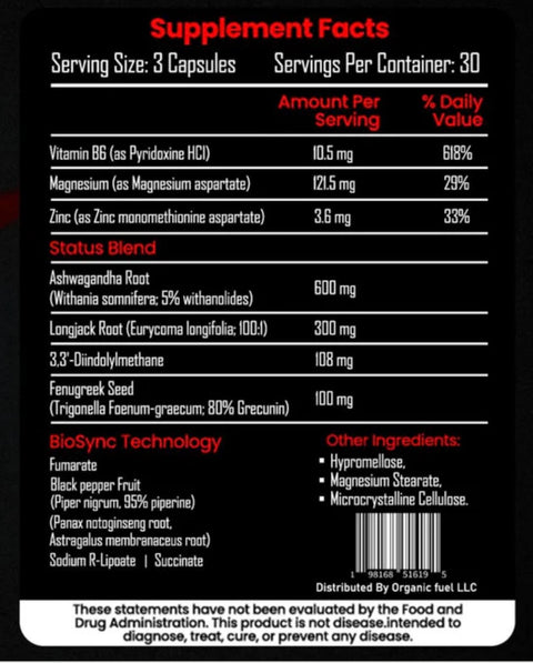BioSync - XT Natural Testosterone Support & Booster - Organic Fuel