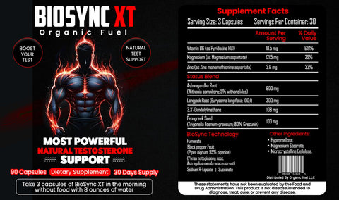 BioSync - XT Natural Testosterone Support & Booster - Organic Fuel