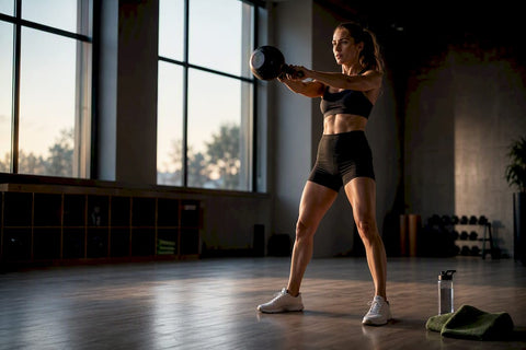 Athlete performing fasted morning strength training